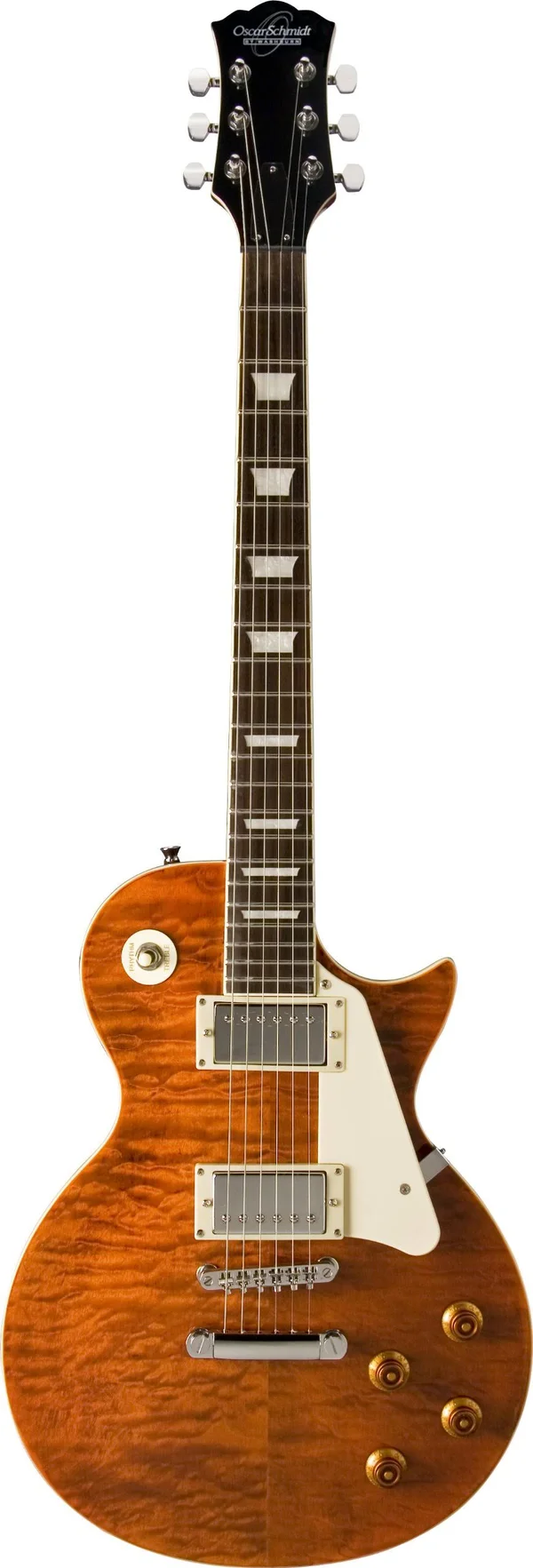 Oscar Schmidt Oe20qte 6-String Solid-Body Electric Guitar - Quilt Tiger Eye