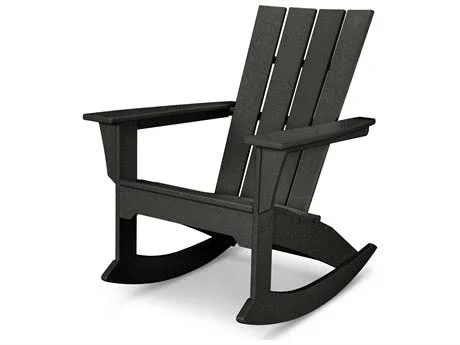 POLYWOOD Quattro Adirondack Rocker: Teak - 20.50" x 16.75" x 17.75"