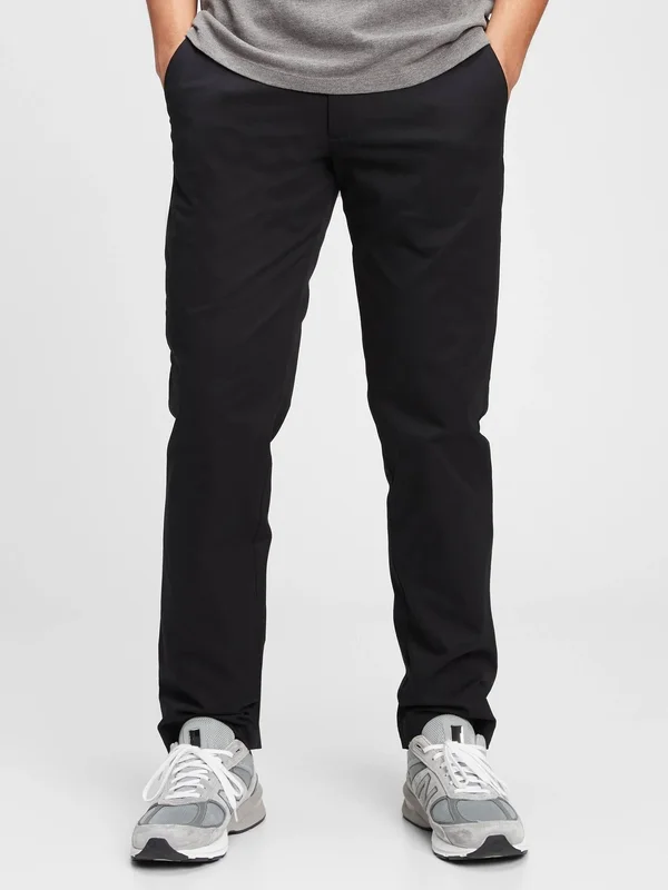 Gap Men's Modern Khakis in Straight Fit with Gapflex True Black Size 38W