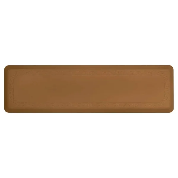 Smart Step Home Collection 72 inch by 20 inch Fleur-de-lys Mat, Tan, 72 x 20 x 5