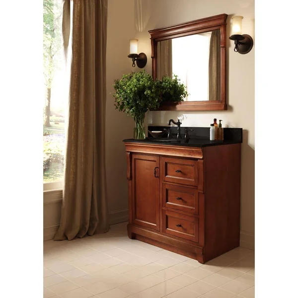 Naples 32 in. L x 30 in. W x 2 in. D Wall Mirror in Warm Cinnamon