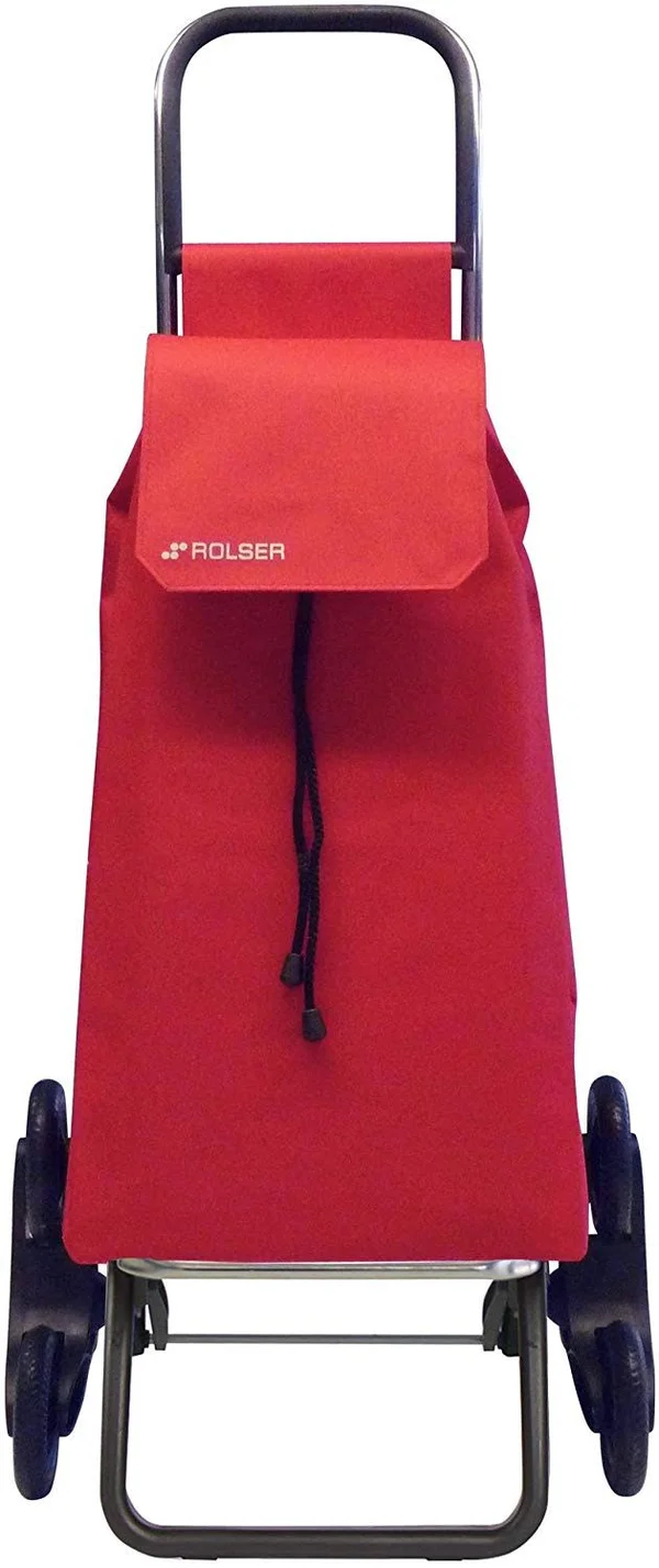 Rolser Saquet Six Wheeled Red Shopping Trolley, 105 x 34 x 38cm