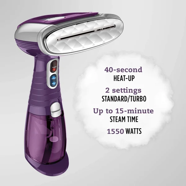 Conair Turbo Extreme Steam Hand Held Fabric Steamer - Purple, Plum