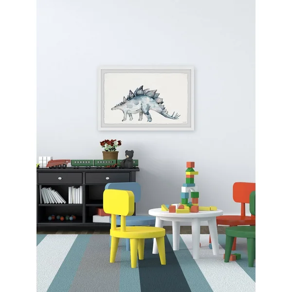 Marmont Hill Spiked Dinosaur Framed Wall Art - Size: 30 inch x 45 inch
