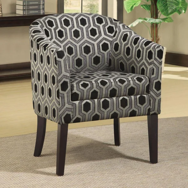 Benzara - Space Adorner Accent Chair, Gray/Black