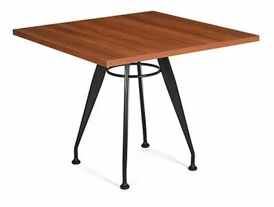 Square Table Global Total Office Size: 3& Diameter - Base Finish: Black, Top Finish: Willow Grey