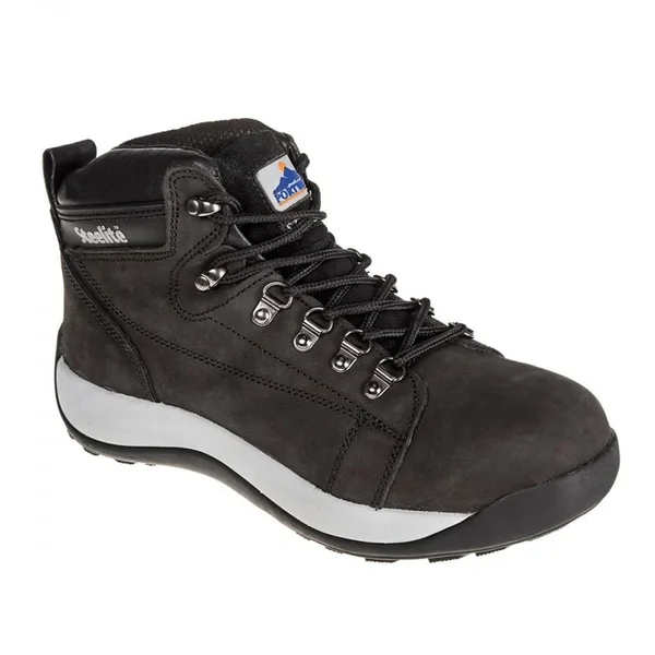 Portwest FW31 Mid-Cut Nubuck Boot SB Black Size: 10.5 Colour: Black, S