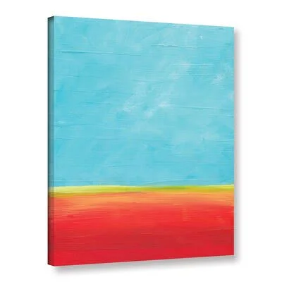 Earth Meets Sky 1 by Jan Weiss - Painting Print on Canvas Ebern Designs Size: 18'' H x 14'' W x 2'' D - Format: Wrapped Canvas
