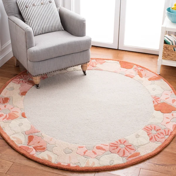 Safavieh Martha Stewart Poppy Border Area Rug - Cayenne Red - 6& Round