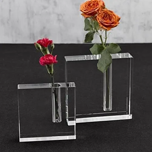Badash Crystal H216 6 x 6 in. Block Bud Vase
