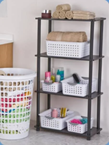 Sterilite 16248006 Medium Ultra Plastic Storage Organizer Basket White (60 Pack)