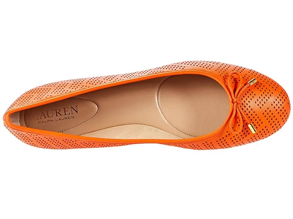 Lauren Ralph Lauren Jayna Flat Women's Shoes Orange : 5.5 B - Medium
