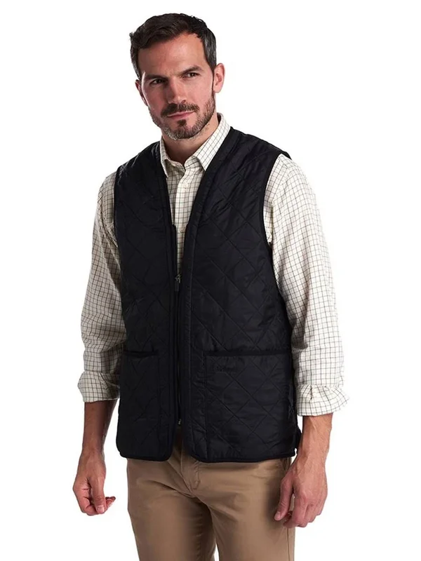 Barbour Polarquilt Waistcoat Zip-In Liner Vest - Men's Black - XXL
