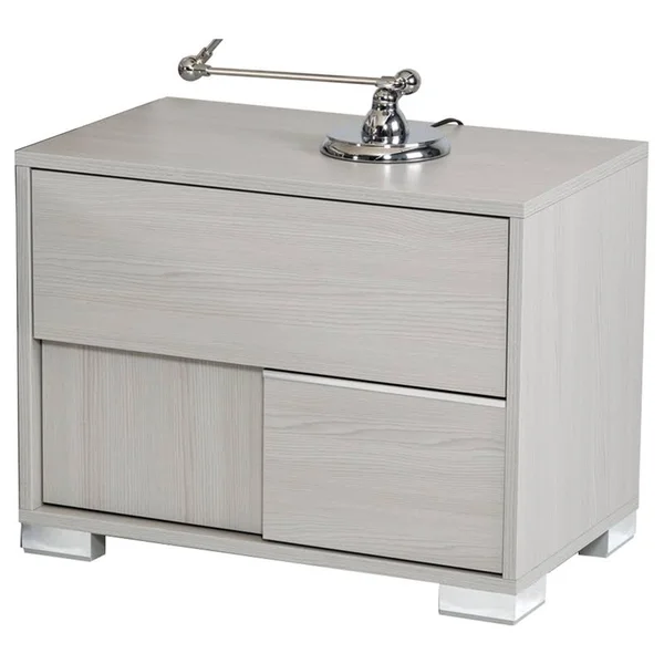 Modrest Ethan Italian Modern Grey Right Nightstand