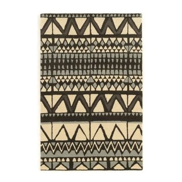 Hawthorne Collection 2' x 3' Hand Tufted Rug in Ivory and Gray