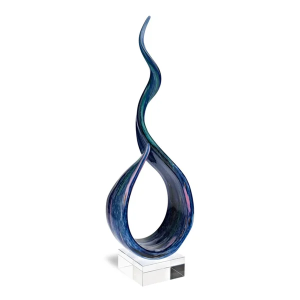 Badash Monet Murano-style Art Glass 18x22 Centerpiece