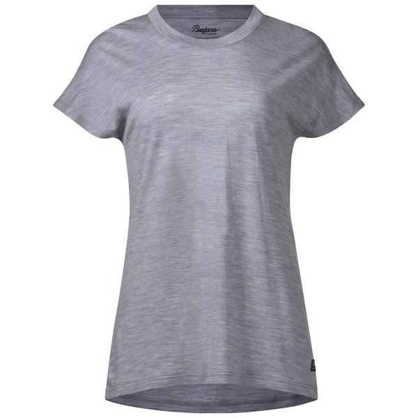 Bergans Oslo Wool Tee Grey, Women Merino Short-sleeved T-Shirt (Size S - Color Grey Melange)