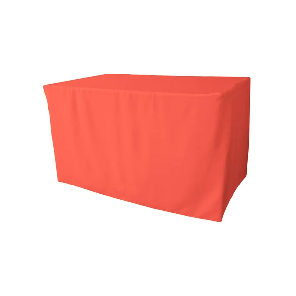 La Linen TCpop-fit-48x30x30-BlackP24 1.8 lbs Polyester Poplin Fitted Tablecloth Black