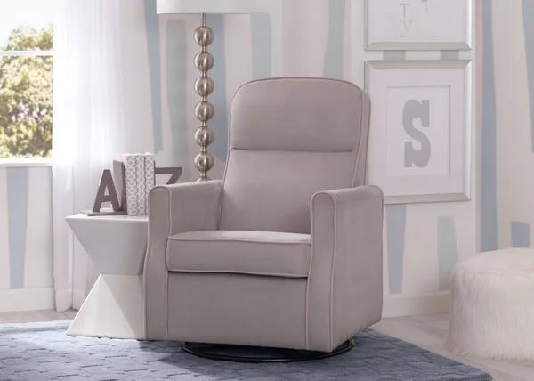 Delta Children Clair Slim Nursery Glider Swivel Rocker Chair - Graphite