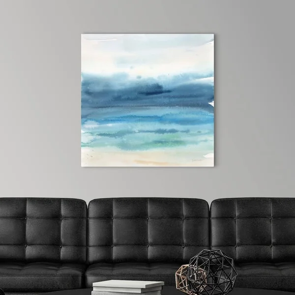Indigo Seascape I - Canvas Wall Art, 30x30, Great Big Canvas