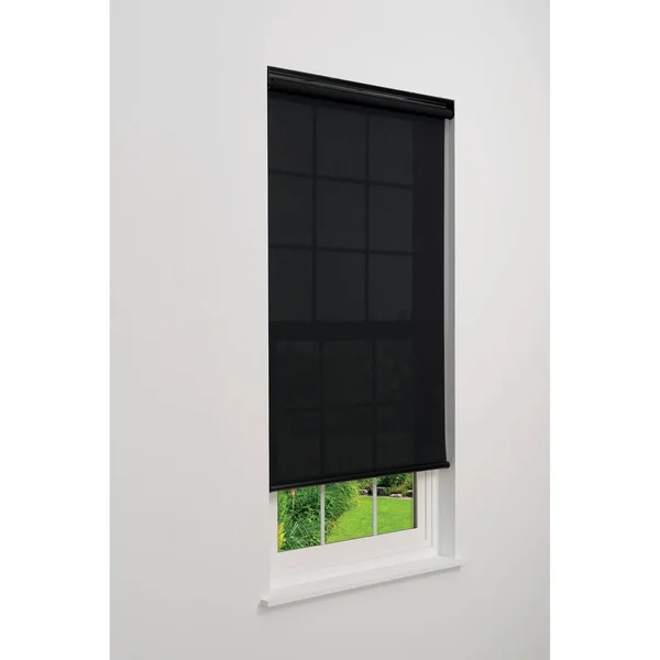 Linen Avenue Cordless 5% Solar Screen Standard Roller Shade, Black 68 W x 66 H
