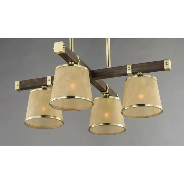 Maxim 20525AFAPSBR Maritime 4-Light Pendant Antique Pecan & Satin Brass