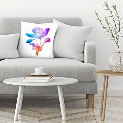 Poppy Seed Flower Throw Pillow East Urban Home Size: 14x22 x 14x22