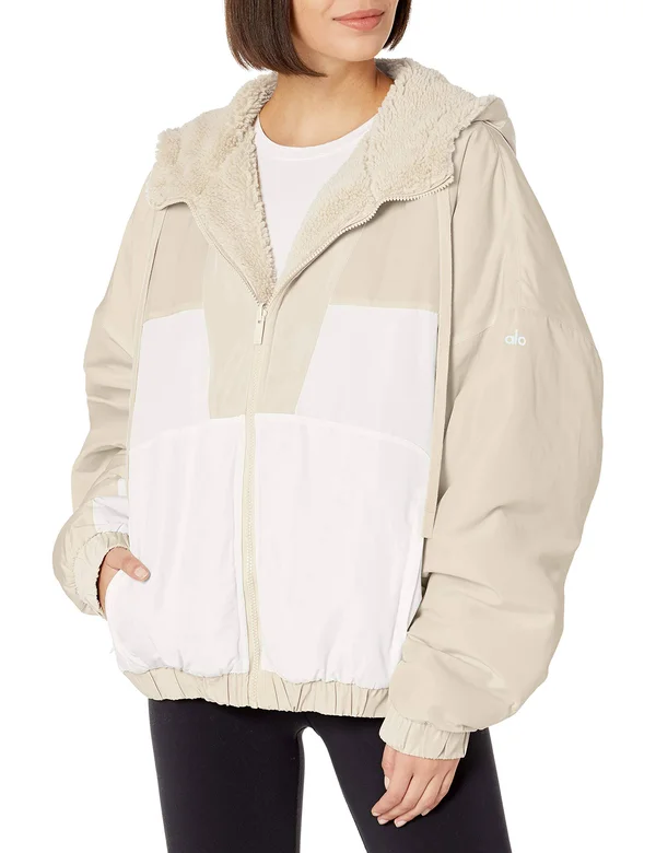 Duality Reversible Sherpa Jacket - Bone/White