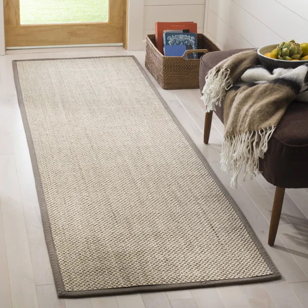 Natural Fiber Rug - Marble/Khaki - 10&x10& Round - Safavieh