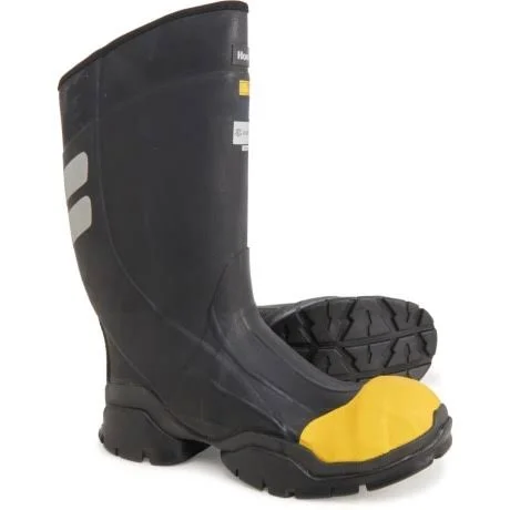 Muck Boot Company Men's Ranger Steel Toe Boots - 12 inch, R1502-BLK-070, Black/Yellow