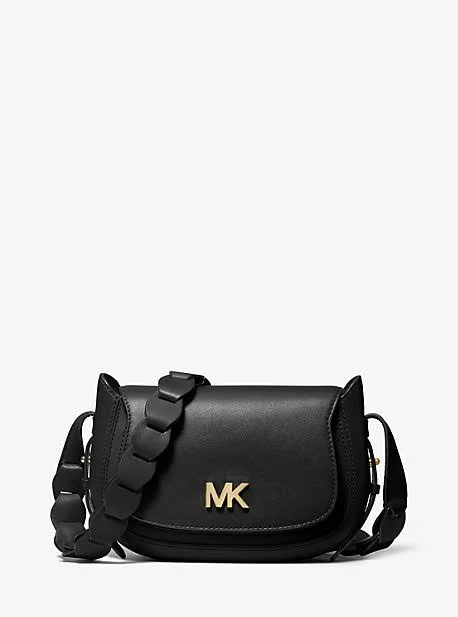 Michael Michael Kors - Jolene Small Leather Saddle Bag, Black, One Size