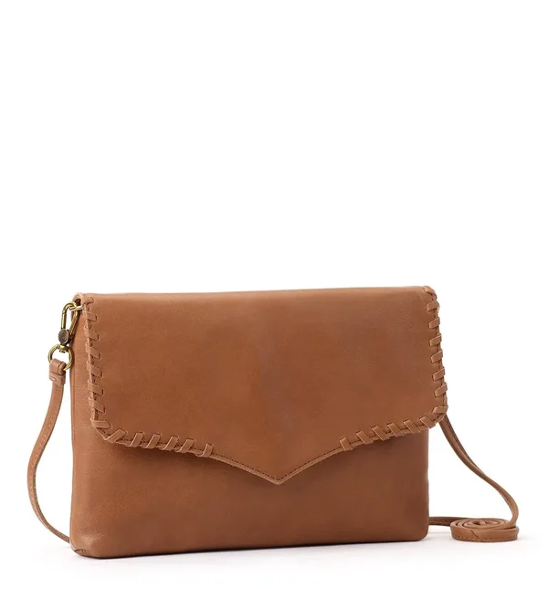 The Sak Legend Flap Clutch Crossbody Bag - Black Leather