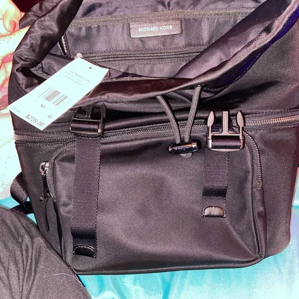Michael Michael Kors Black The Michael Large Nylon Backpack