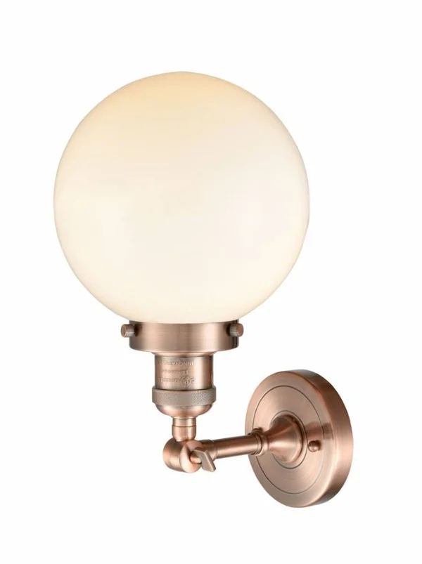 Innovations Lighting 201F-BK-G204-8 Beacon Semi-Flush Mount Matte Black