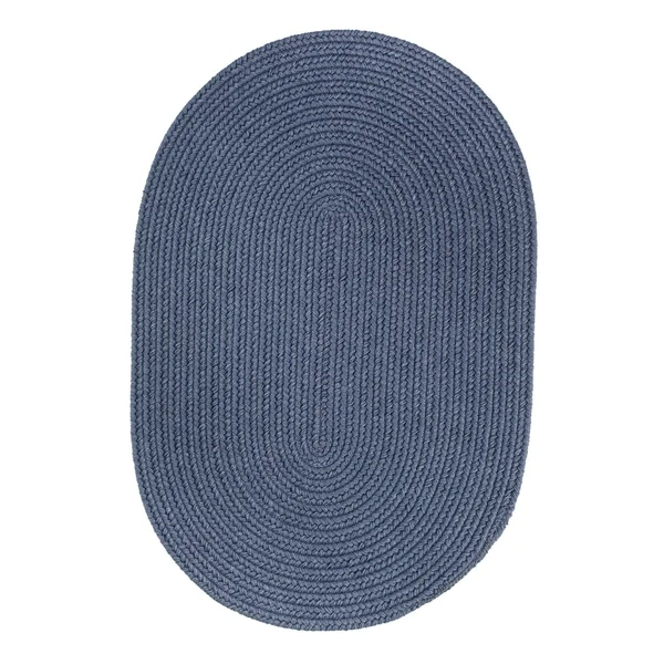 Pura Braided Rug in Sailor Blue 4' x 6' Oval