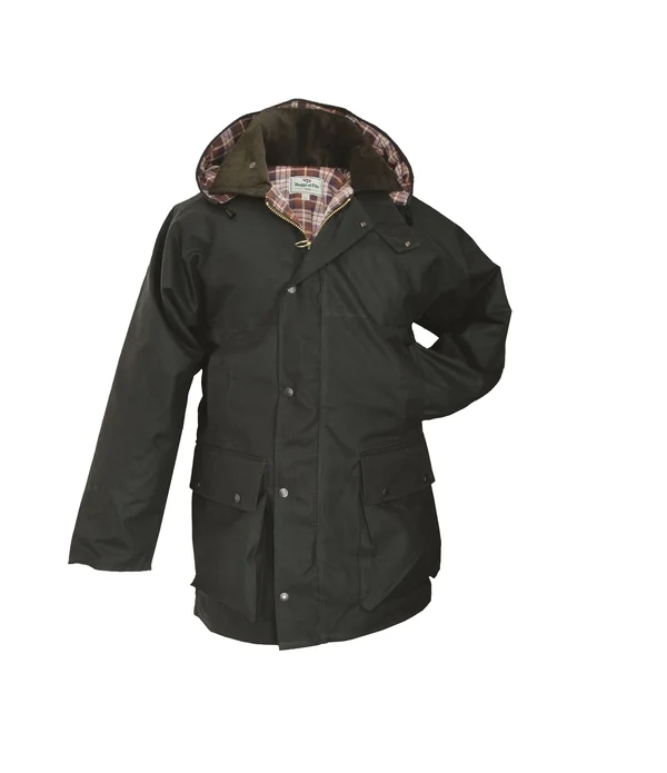 Hoggs of Fife Padded Waxed Jacket - Olive, XXXLarge