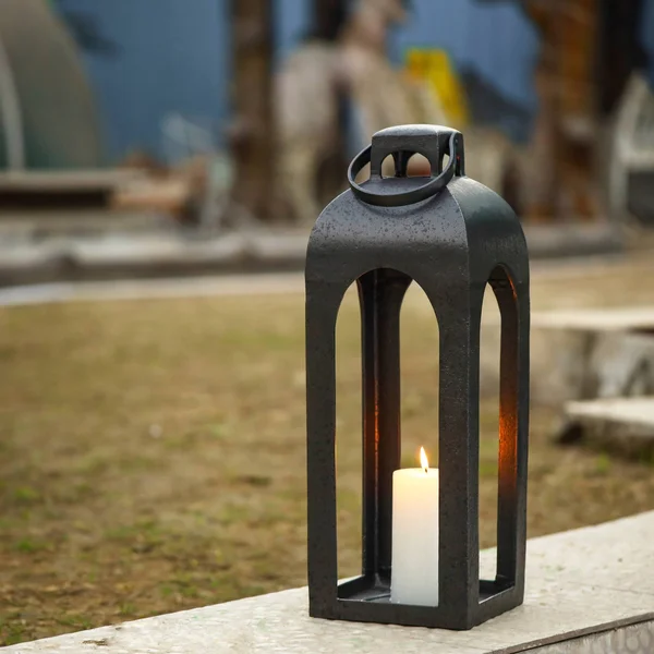 22x22 Cast Metal Outdoor Lantern Natural - Smith & Hawken