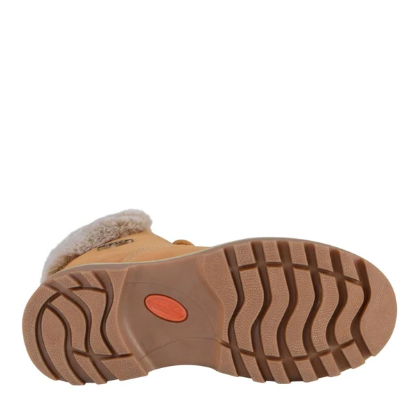Lugz Boys& Empire Hi Fur Work Boot, Size: 4, Wheat