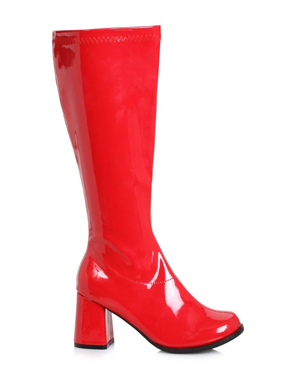 Women's 3 inch Wide Width Gogo Boot Red, Size 9