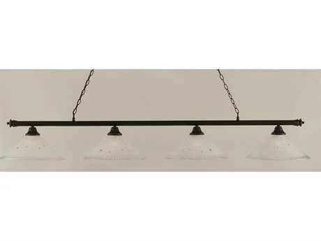 Toltec Lighting 374-DG-711 Oxford - Four Light Dark Granite Billiard