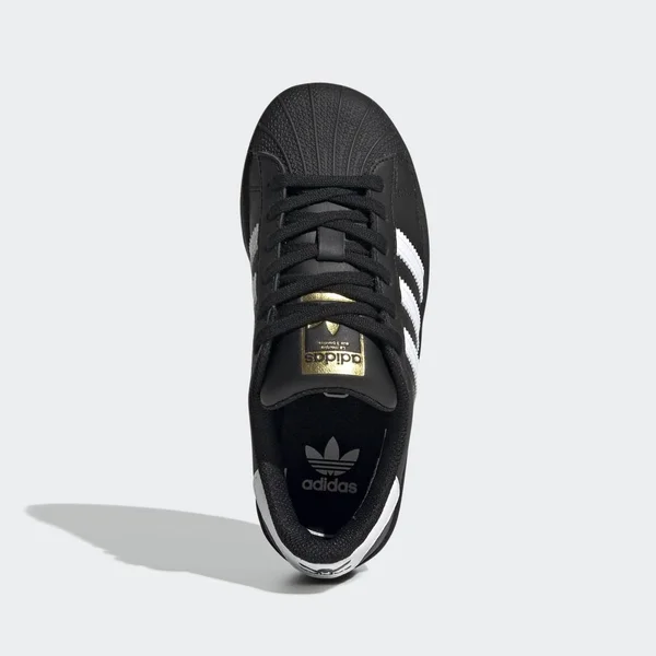 Adidas Superstar Black/White Preschool Kids& Shoe Size 2