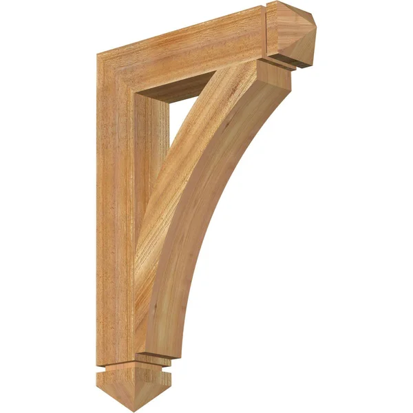 Ekena Millwork BKT04X20X28THR03RWR 4x22W x 20x22D x 28x22H Thorton Arts & Crafts Rough Sawn BRACKET, Western Red Cedar