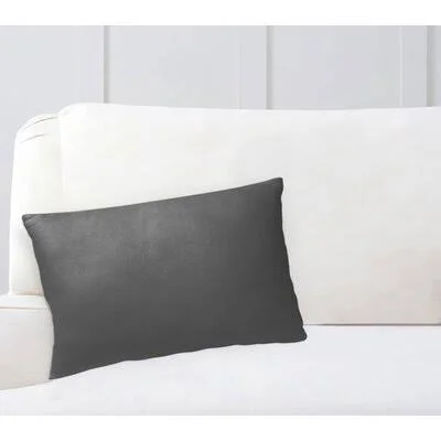 Marya Cotton Lumbar Pillow August Grove Color: Charcoal, Size: 18x22 x 24x22