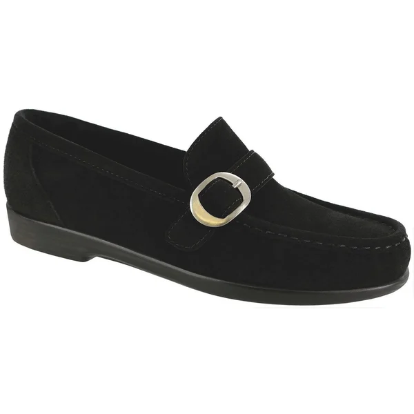 SAS Women's Lara Black Suede 5.5 Wide