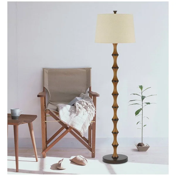 Cal Lighting Bo-2039fl Resin Bamboo Floor Lamp