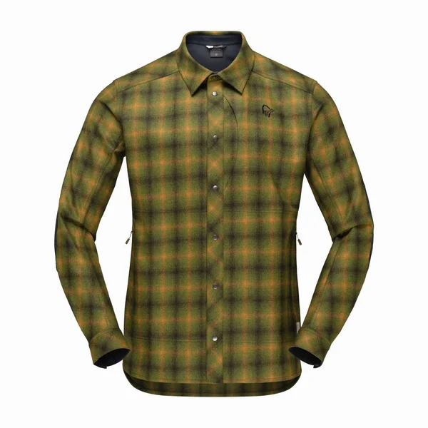 Norrona Tamok Wool Shirt Men - Olive Night, S