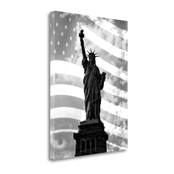 Tangletown Fine Art 'Liberty Flag' by Richard Roffman Graphic Art on Wrapped Canvas