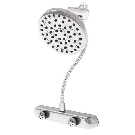 Oxygenics 3-Spray BodyBar with Flood Chrome Combo Shower Head, Chrome, 1.8 GPM 41332