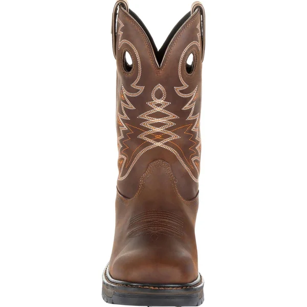Georgia Boot Men's Carbo-Tec LT Pull-On Western Work Boot - GB00269, Brown
