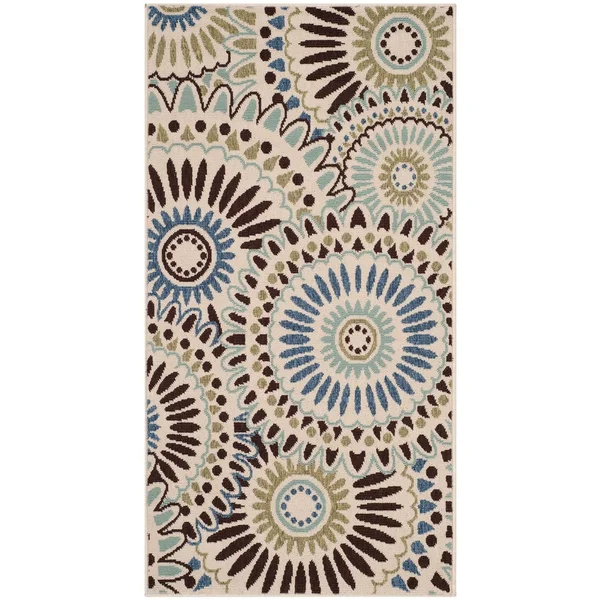 Safavieh Veranda VER091-0612 6&7x22 x 9&6x22 Cream, Blue Area Rug